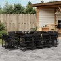 Set comedor de jardín con cojines 13 pzas ratán sintético negro de , Conjuntos de jardín - Ref: Foro24-3211759, Precio: 767,0...