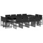 Set comedor de jardín con cojines 13 pzas ratán sintético negro de , Conjuntos de jardín - Ref: Foro24-3211759, Precio: 767,0...
