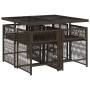 Set comedor de jardín 5 piezas y cojines ratán sintético marrón de , Conjuntos de jardín - Ref: Foro24-3211617, Precio: 277,2...