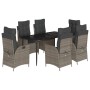 Set comedor jardín 7 pzas y cojines ratán sintético gris de , Conjuntos de jardín - Ref: Foro24-3213219, Precio: 889,02 €, De...