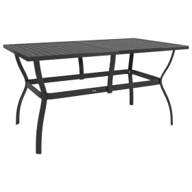 Anthrazitgrauer Gartentisch aus Stahl 140x80x72 cm von vidaXL, Gartentische - Ref: Foro24-312169, Preis: 159,44 €, Rabatt: %