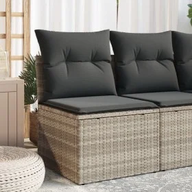 Garden chair without armrests with light gray PE rattan cushions by , Outdoor sofas - Ref: Foro24-366190, Price: 65,39 €, Dis...