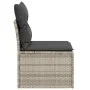 Silla jardín sin reposabrazos con cojines ratán PE gris claro de , Sofás de exterior - Ref: Foro24-366190, Precio: 65,39 €, D...