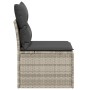 Silla jardín sin reposabrazos con cojines ratán PE gris claro de , Sofás de exterior - Ref: Foro24-366190, Precio: 60,88 €, D...