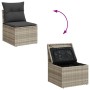 Silla jardín sin reposabrazos con cojines ratán PE gris claro de , Sofás de exterior - Ref: Foro24-366190, Precio: 60,88 €, D...