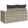Sofá de jardín con cojines 2 plazas ratán sintético gris claro de , Sofás de exterior - Ref: Foro24-366184, Precio: 163,48 €,...