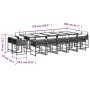 Set comedor de jardín con cojines 15 pzas ratán sintético gris de , Conjuntos de jardín - Ref: Foro24-3211598, Precio: 926,79...