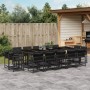 Set comedor de jardín con cojines 15 pzas ratán sintético negro de , Conjuntos de jardín - Ref: Foro24-3211591, Precio: 827,3...
