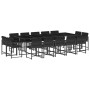 Set comedor de jardín con cojines 15 pzas ratán sintético negro de , Conjuntos de jardín - Ref: Foro24-3211591, Precio: 827,3...