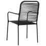 Sillas de jardín 4 unidades cuerda de algodón y acero negro de vidaXL, Sillas de jardín - Ref: Foro24-312156, Precio: 204,32 ...