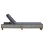 Tumbona con cojín de ratán sintético gris de vidaXL, Tumbonas - Ref: Foro24-310473, Precio: 156,82 €, Descuento: %