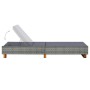 Tumbona con cojín de ratán sintético gris de vidaXL, Tumbonas - Ref: Foro24-310473, Precio: 156,82 €, Descuento: %