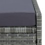 Tumbona con cojín de ratán sintético gris de vidaXL, Tumbonas - Ref: Foro24-310473, Precio: 156,82 €, Descuento: %