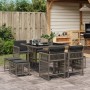 Set comedor jardín 9 pzas y cojines ratán sintético gris de , Conjuntos de jardín - Ref: Foro24-3211676, Precio: 355,98 €, De...