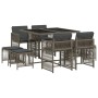 Set comedor jardín 9 pzas y cojines ratán sintético gris de , Conjuntos de jardín - Ref: Foro24-3211676, Precio: 355,98 €, De...