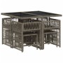 Set comedor jardín 9 pzas y cojines ratán sintético gris de , Conjuntos de jardín - Ref: Foro24-3211676, Precio: 355,98 €, De...
