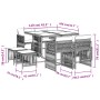 Set comedor jardín 9 pzas y cojines ratán sintético gris de , Conjuntos de jardín - Ref: Foro24-3211676, Precio: 355,98 €, De...