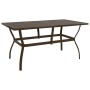 Mesa de jardín de acero marrón 140x80x72 cm de vidaXL, Mesas de jardín - Ref: Foro24-312280, Precio: 152,74 €, Descuento: %