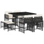 Set de comedor de jardín 9 pzas y cojines ratán sintético negro de , Conjuntos de jardín - Ref: Foro24-3211674, Precio: 361,9...