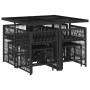 Set de comedor de jardín 9 pzas y cojines ratán sintético negro de , Conjuntos de jardín - Ref: Foro24-3211674, Precio: 361,9...