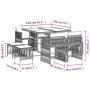 Set de comedor de jardín 9 pzas y cojines ratán sintético negro de , Conjuntos de jardín - Ref: Foro24-3211674, Precio: 361,9...