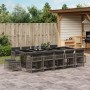 Set comedor de jardín con cojines 15 pzas ratán sintético gris de , Conjuntos de jardín - Ref: Foro24-3211712, Precio: 803,22...