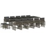 Set comedor de jardín con cojines 15 pzas ratán sintético gris de , Conjuntos de jardín - Ref: Foro24-3211712, Precio: 803,22...