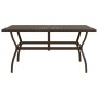 Mesa de jardín de acero marrón 140x80x72 cm de vidaXL, Mesas de jardín - Ref: Foro24-312280, Precio: 152,74 €, Descuento: %