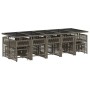 Set comedor de jardín con cojines 15 pzas ratán sintético gris de , Conjuntos de jardín - Ref: Foro24-3211712, Precio: 803,22...