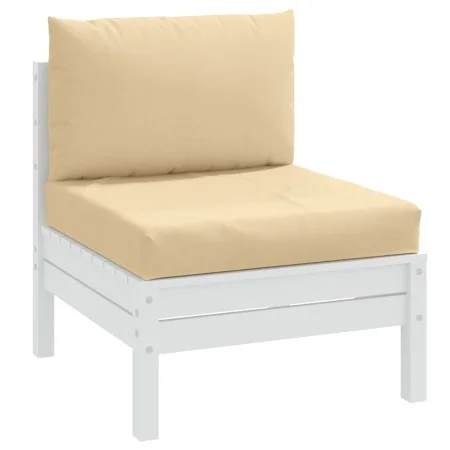Cojines para sofá de palets 2 uds tela beige melange de , Cojines para sillas y sofás - Ref: Foro24-4002644, Precio: 49,10 €,...