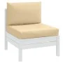 Cojines para sofá de palets 2 uds tela beige melange de , Cojines para sillas y sofás - Ref: Foro24-4002644, Precio: 49,10 €,...