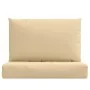 Cojines para sofá de palets 2 uds tela beige melange de , Cojines para sillas y sofás - Ref: Foro24-4002644, Precio: 49,10 €,...