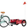 Remolque para bicicletas tela Oxford y hierro rojo y negro de , Remolques para bicicletas - Ref: Foro24-94195, Precio: 104,83...