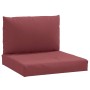 Cojines para sofá de palets 2 uds tela rojo tinto melange de , Cojines para sillas y sofás - Ref: Foro24-4002650, Precio: 42,...