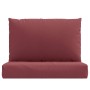 Cojines para sofá de palets 2 uds tela rojo tinto melange de , Cojines para sillas y sofás - Ref: Foro24-4002650, Precio: 42,...