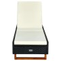 Tumbona con cojín de ratán sintético negro de vidaXL, Tumbonas - Ref: Foro24-310472, Precio: 150,95 €, Descuento: %