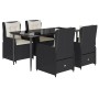 Set de muebles jardín 5 pzas con cojines ratán sintético negro de , Conjuntos de jardín - Ref: Foro24-3262829, Precio: 572,69...