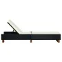 Sonnenliege mit schwarzem synthetischem Rattankissen von vidaXL, Liegen - Ref: Foro24-310472, Preis: 145,13 €, Rabatt: %