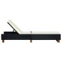 Tumbona con cojín de ratán sintético negro de vidaXL, Tumbonas - Ref: Foro24-310472, Precio: 150,95 €, Descuento: %