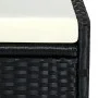 Sonnenliege mit schwarzem synthetischem Rattankissen von vidaXL, Liegen - Ref: Foro24-310472, Preis: 145,13 €, Rabatt: %
