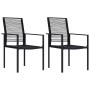 Sillas de jardín 2 unidades ratán de PVC negro de vidaXL, Sillas de jardín - Ref: Foro24-312171, Precio: 95,30 €, Descuento: %