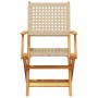 Sillas de jardín 2 uds madera maciza de acacia ratán PE beige de , Sillas de jardín - Ref: Foro24-367665, Precio: 134,96 €, D...