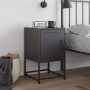 Mesita de noche acero negra 36x39x60,5 cm de , Mesitas de noche - Ref: Foro24-846446, Precio: 54,47 €, Descuento: %