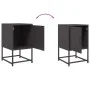 Mesita de noche acero negra 36x39x60,5 cm de , Mesitas de noche - Ref: Foro24-846446, Precio: 53,81 €, Descuento: %
