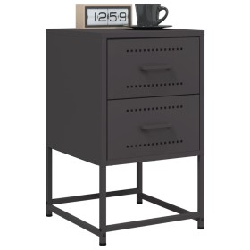 Mesitas de noche 2 uds acero negra 36x39x60,5 cm de , Mesitas de noche - Ref: Foro24-846459, Precio: 121,02 €, Descuento: %
