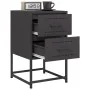 Mesitas de noche 2 uds acero negra 36x39x60,5 cm de , Mesitas de noche - Ref: Foro24-846459, Precio: 119,44 €, Descuento: %
