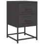 Mesitas de noche 2 uds acero negra 36x39x60,5 cm de , Mesitas de noche - Ref: Foro24-846459, Precio: 119,44 €, Descuento: %