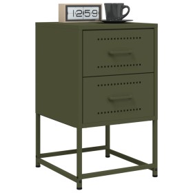 Mesitas de noche 2 unidades acero verde oliva 36x39x60,5 cm de , Mesitas de noche - Ref: Foro24-846467, Precio: 94,28 €, Desc...