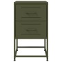Mesitas de noche 2 unidades acero verde oliva 36x39x60,5 cm de , Mesitas de noche - Ref: Foro24-846467, Precio: 94,28 €, Desc...