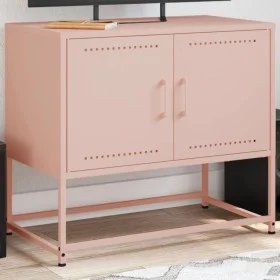 Mueble para TV de acero rosa 68,5x39x60,5 cm de , Muebles TV - Ref: Foro24-846471, Precio: 57,52 €, Descuento: %